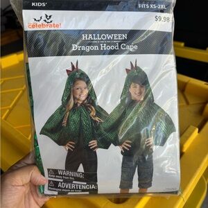 Green Dragon Costume Cape for Kids
